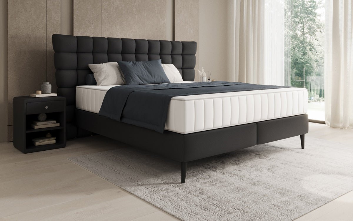 Boxspringbed Alvion in Echtleder