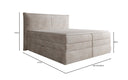 Lit boxspring Avelora avec rangement en côtelé