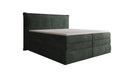 Lit boxspring Avelora avec rangement en côtelé