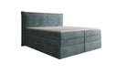 Lit boxspring Avelora avec rangement en côtelé