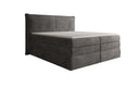 Lit boxspring Avelora avec rangement en côtelé