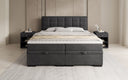 Boxspringbed Alessia met opbergruimte in fluweel