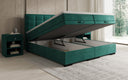 Boxspringbed Alessia met opbergruimte in fluweel