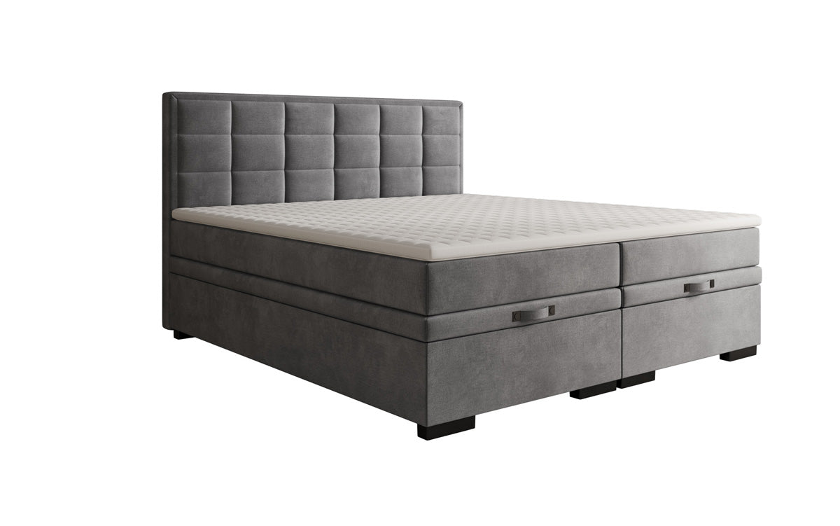 Boxspringbed Alessia met opbergruimte in fluweel