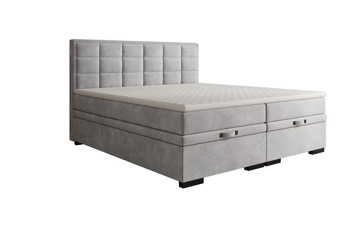Boxspringbed Alessia met opbergruimte in fluweel