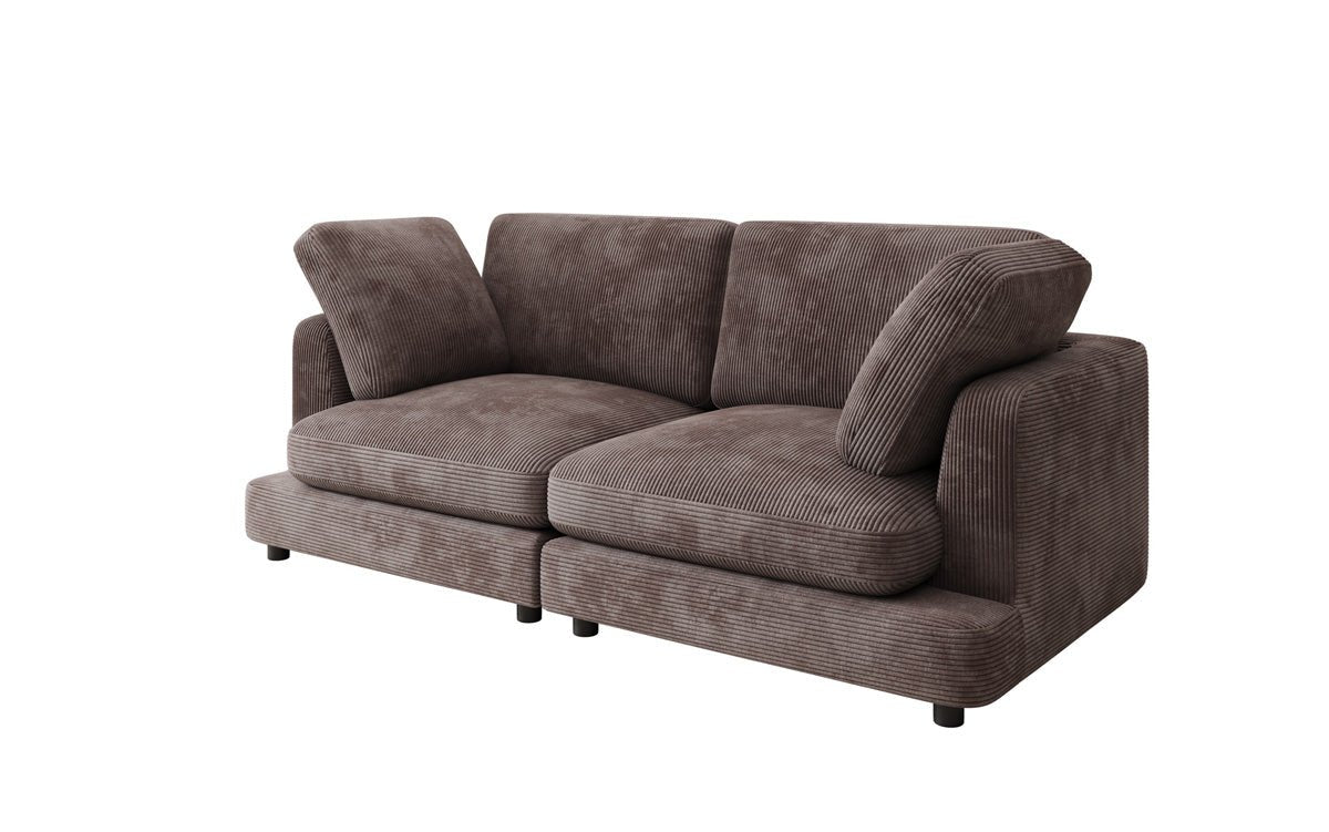 Designer 2-zits bank Thalessa in Ribstof