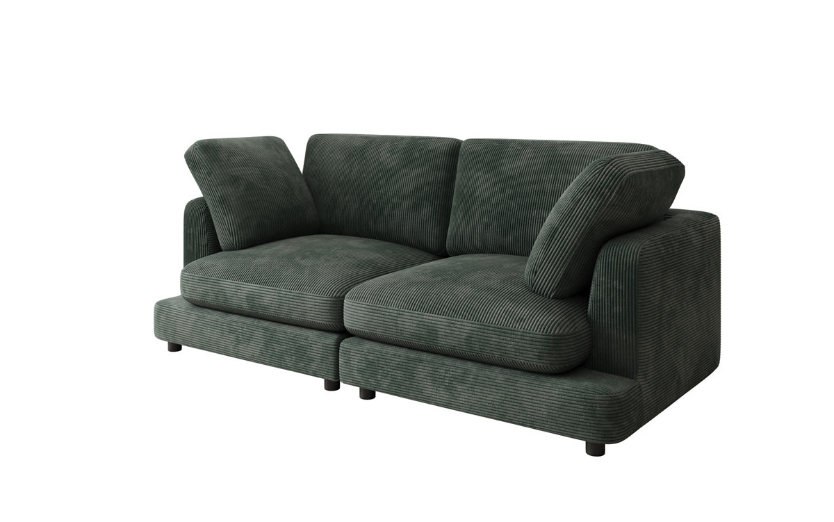 Designer 2-zits bank Thalessa in Ribstof