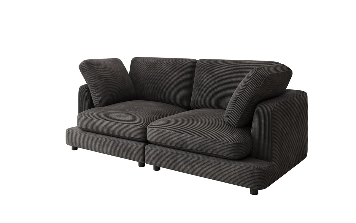 Designer 2-zits bank Thalessa in Ribstof