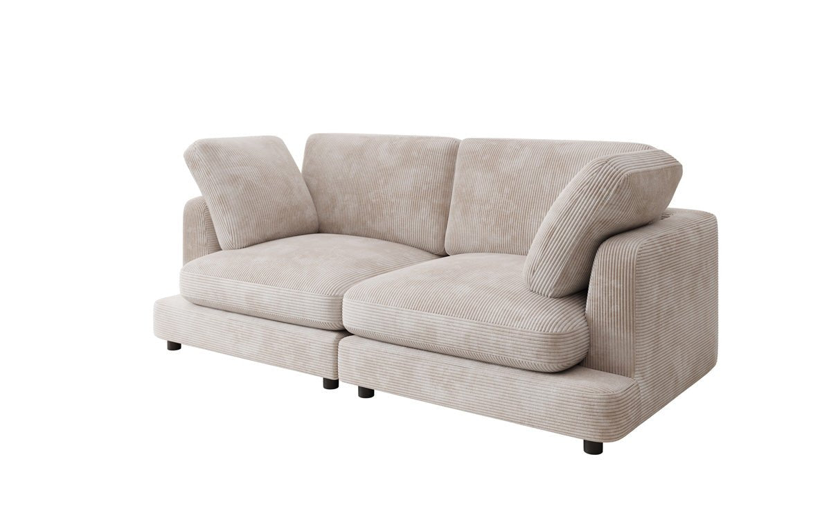 Designer 2-zits bank Thalessa in Ribstof