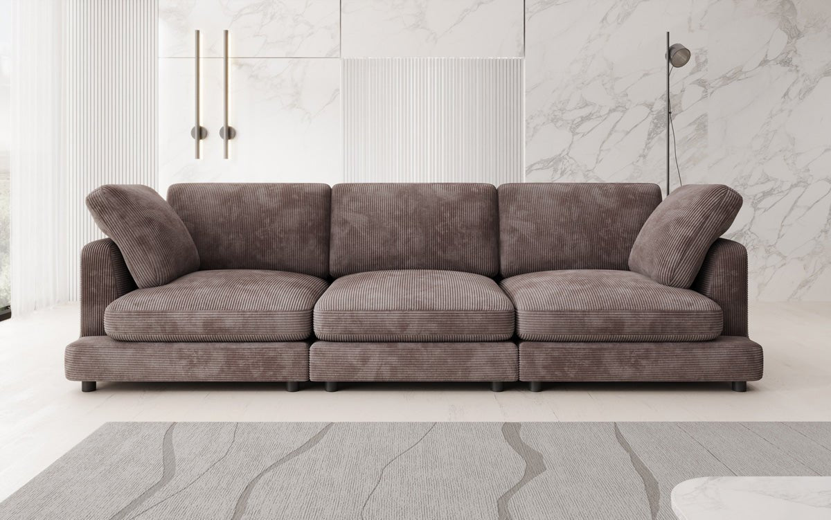 Designer 3-zitsbank Thalessa in Ribstof