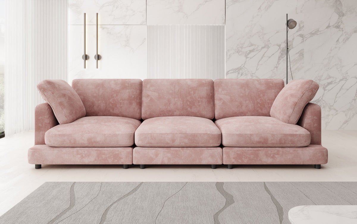 Designer 3-zitsbank Thalessa in Ribstof