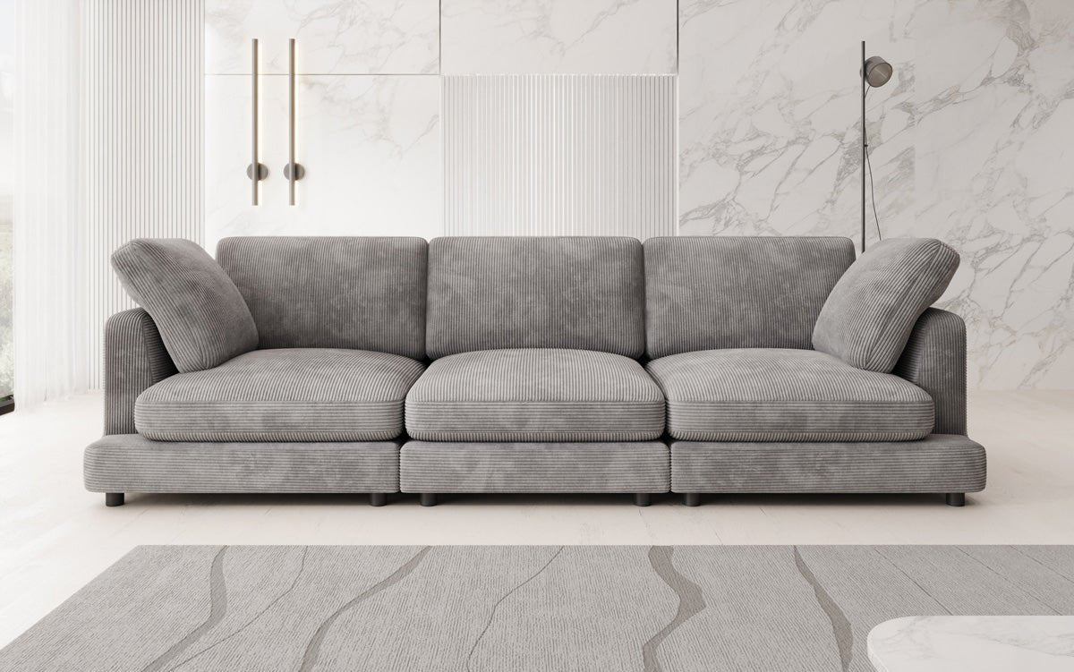 Designer 3-zitsbank Thalessa in Ribstof