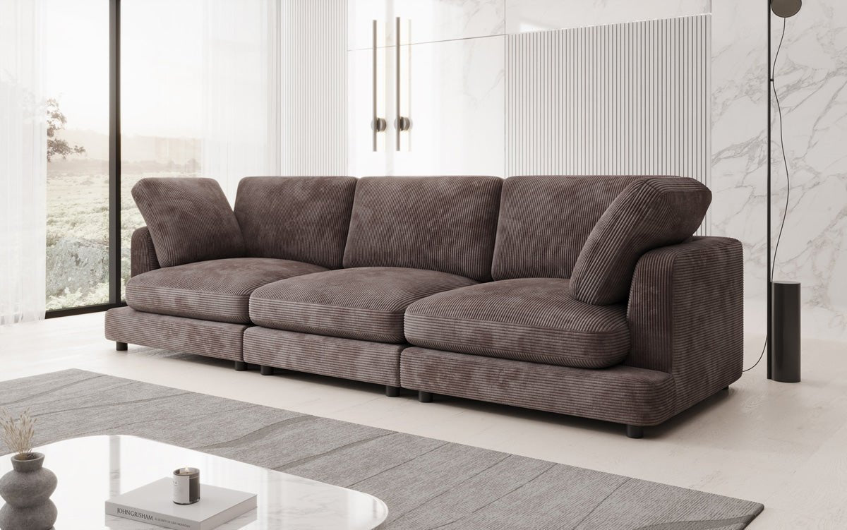 Designer 3-zitsbank Thalessa in Ribstof