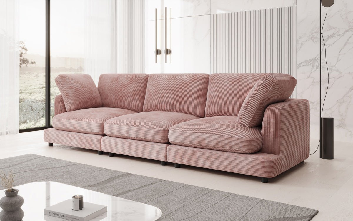 Designer 3-zitsbank Thalessa in Ribstof