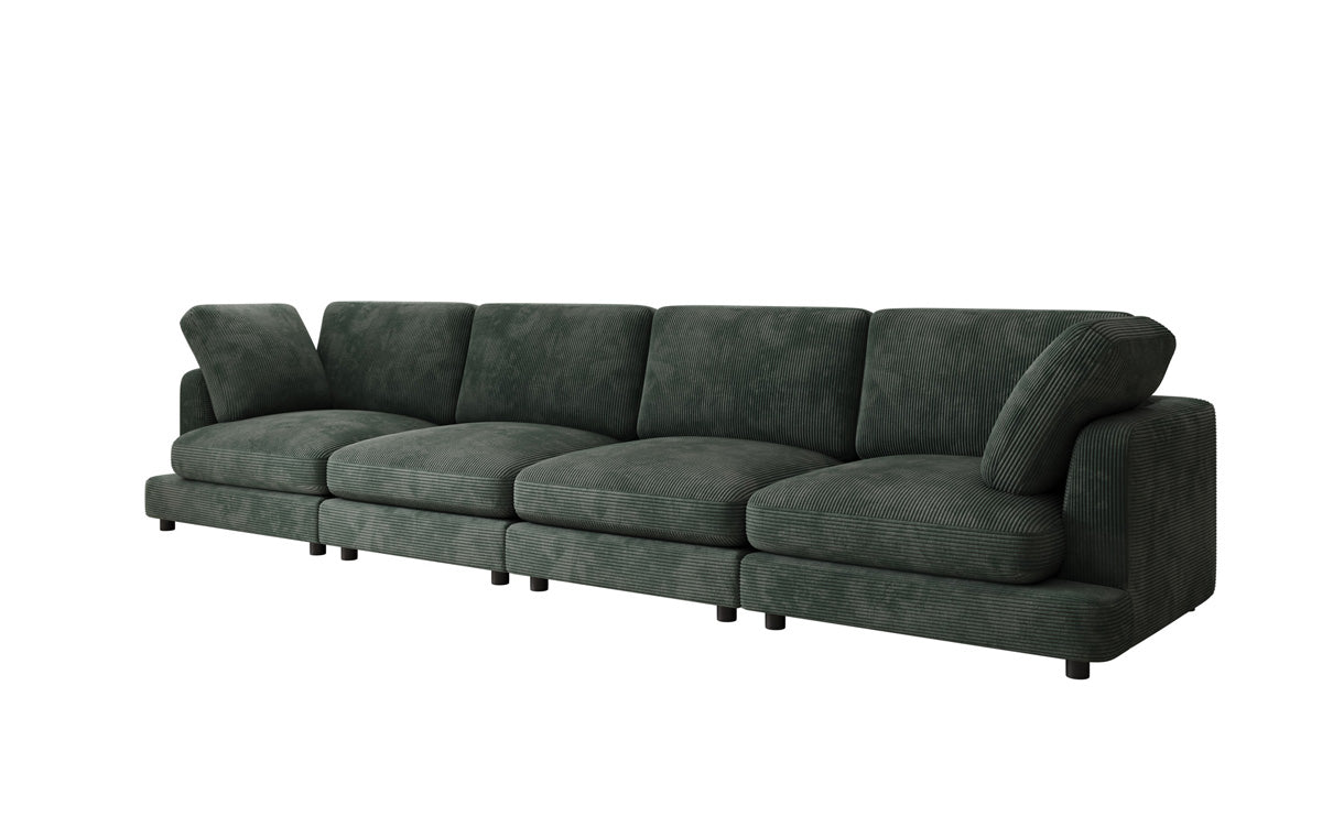 Designer 4-zitsbank Thalessa in Ribstof