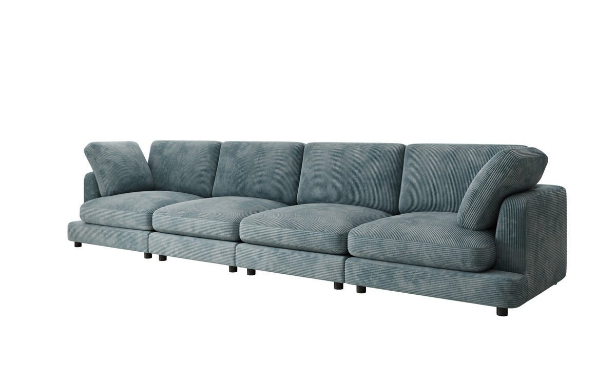Designer 4-zitsbank Thalessa in Ribstof