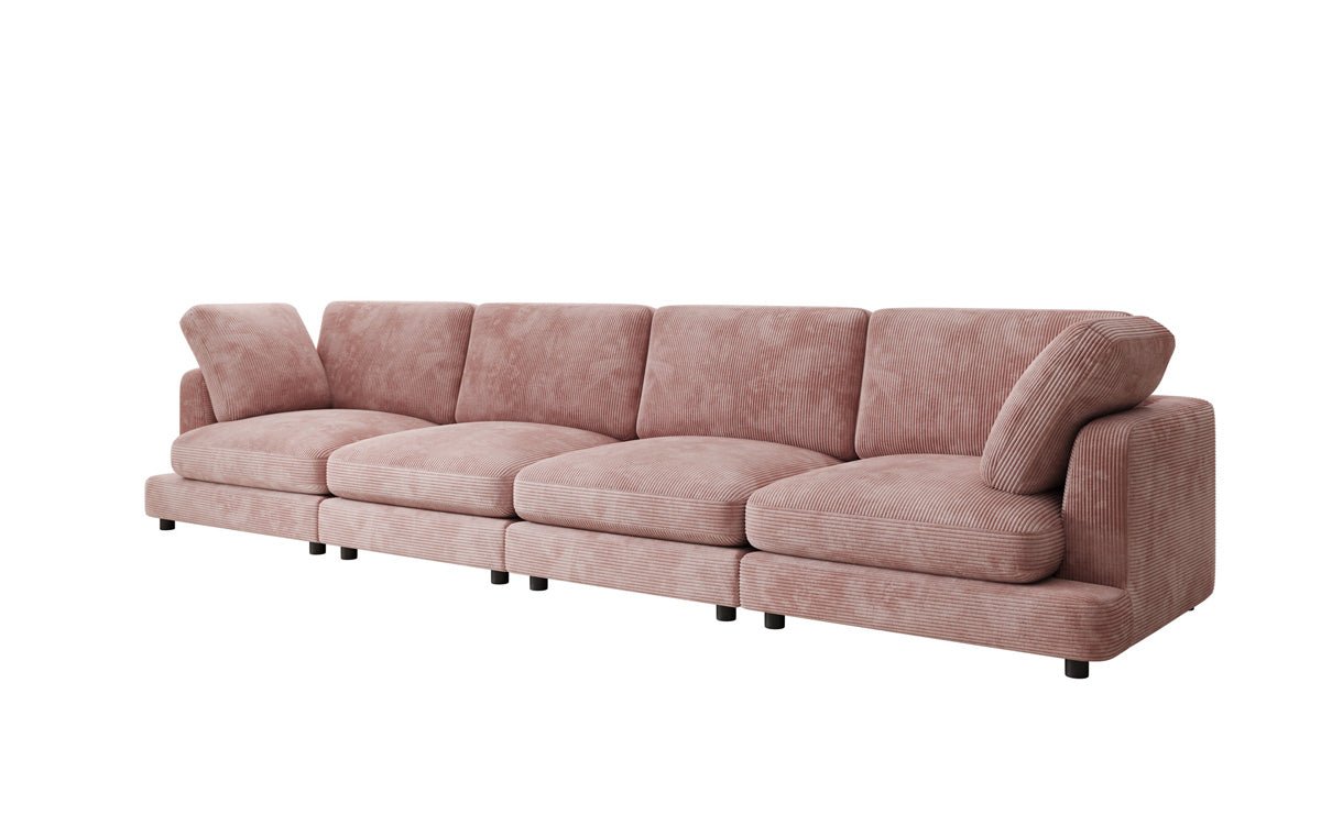 Designer 4-zitsbank Thalessa in Ribstof