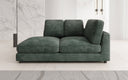 Designer chaise longue/sofa Thalessa in ribstof