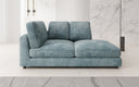 Designer chaise longue/sofa Thalessa in ribstof
