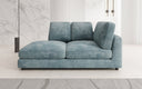 Designer chaise longue/sofa Thalessa in ribstof