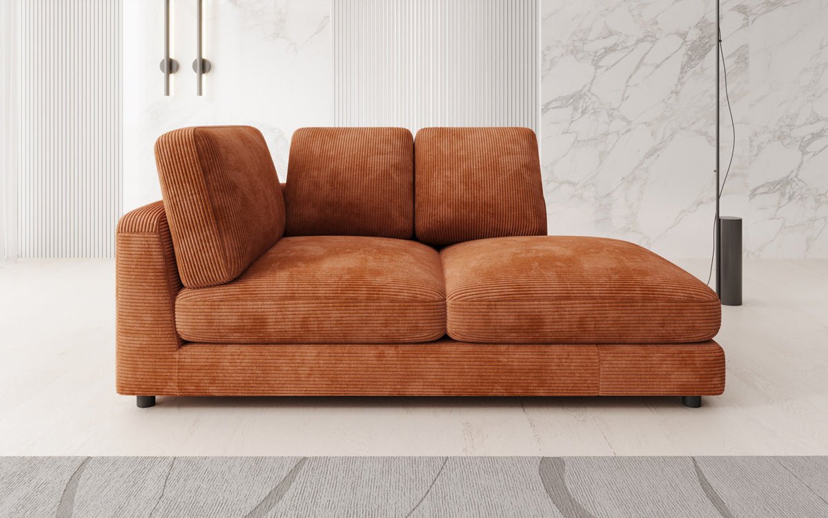 Designer Chaiselounge/Sofa Thalessa in Ribstof