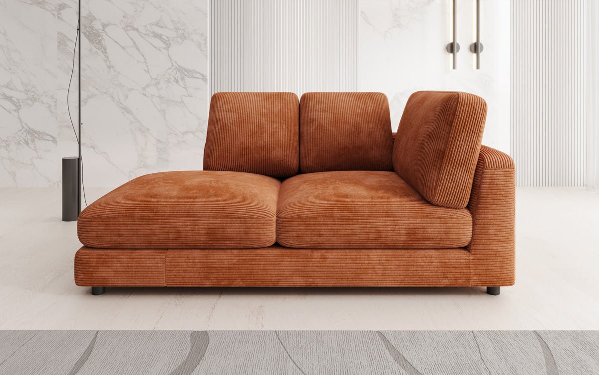 Designer Chaiselounge/Sofa Thalessa in Ribstof