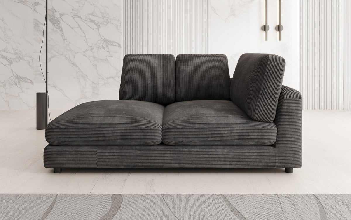 Designer Chaiselounge/Sofa Thalessa in Ribstof