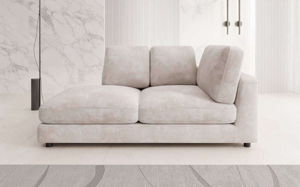 Designer Chaiselounge/Sofa Thalessa in Ribstof