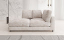 Designer chaise longue/sofa Thalessa in ribstof