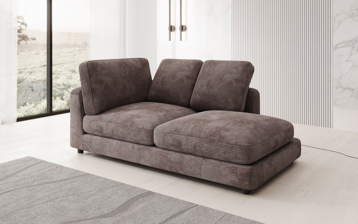 Designer Chaiselounge/Sofa Thalessa in Ribstof
