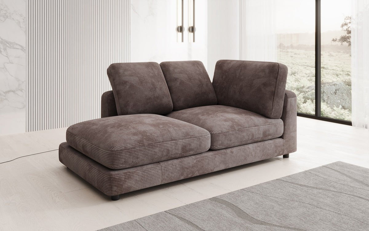 Designer Chaiselounge/Sofa Thalessa in Ribstof