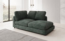 Designer chaise longue/sofa Thalessa in ribstof