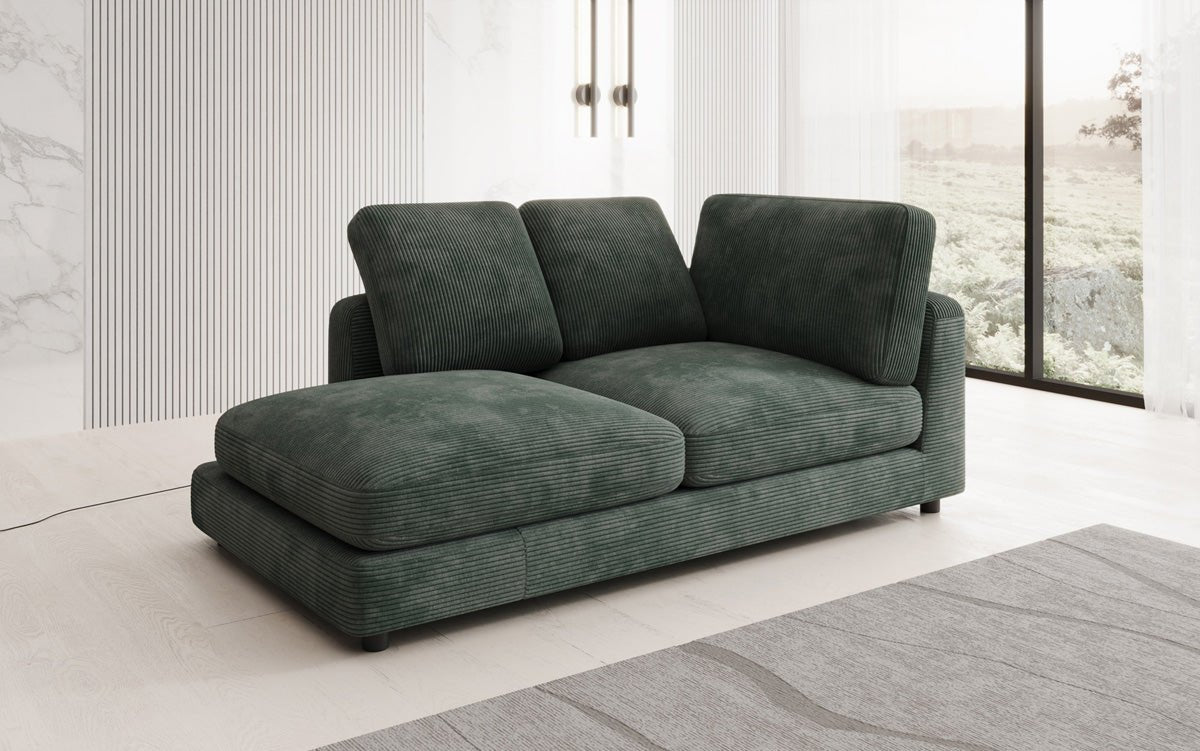 Designer Chaiselounge/Sofa Thalessa in Ribstof