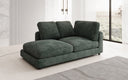 Designer chaise longue/sofa Thalessa in ribstof
