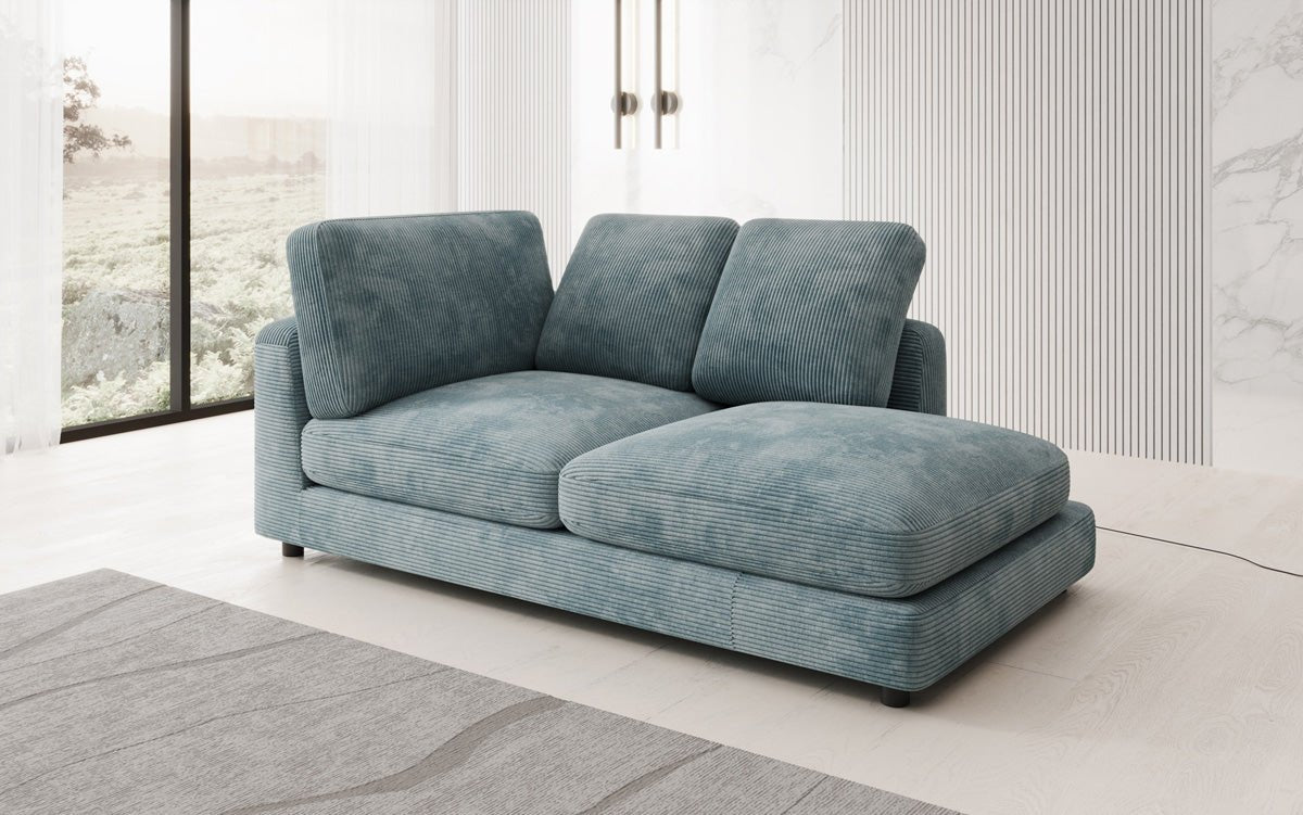 Designer Chaiselounge/Sofa Thalessa in Ribstof