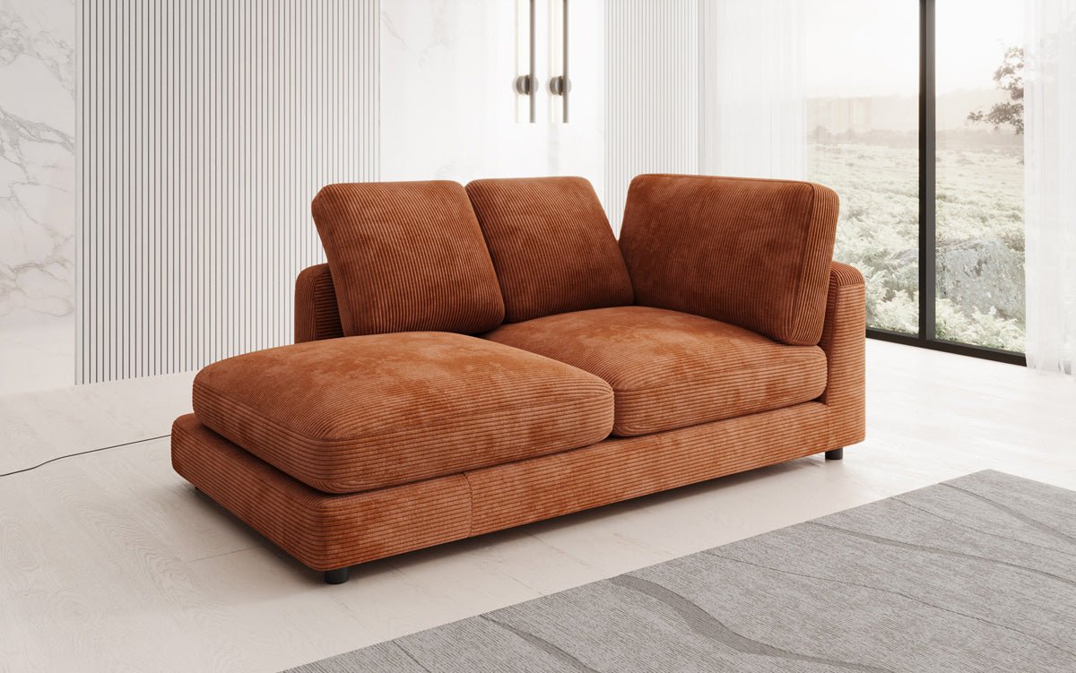 Designer Chaiselounge/Sofa Thalessa in Ribstof
