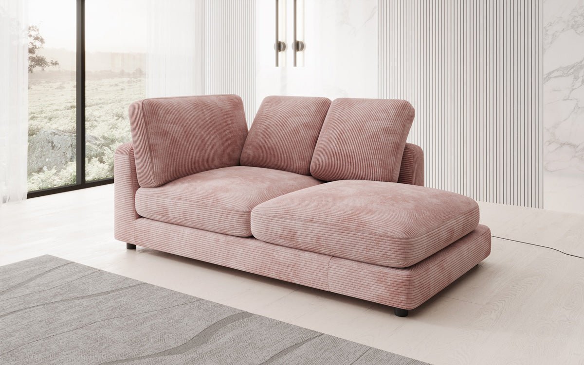 Designer Chaiselounge/Sofa Thalessa in Ribstof