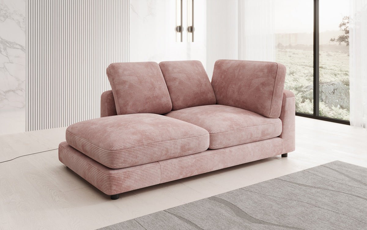 Designer Chaiselounge/Sofa Thalessa in Ribstof