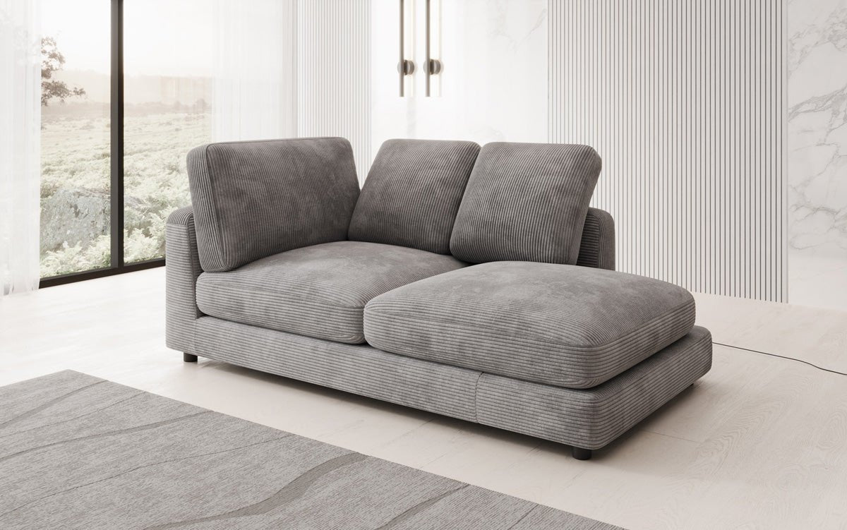 Designer Chaiselounge/Sofa Thalessa in Ribstof