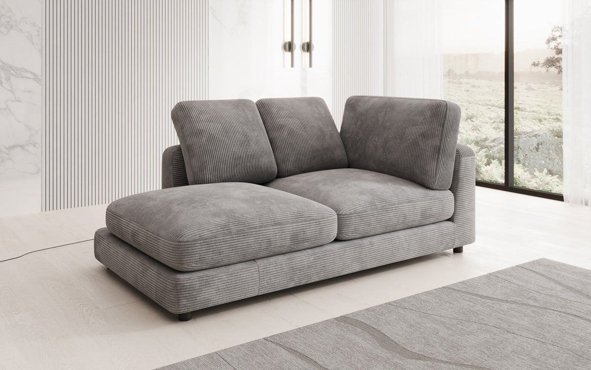 Designer Chaiselounge/Sofa Thalessa in Ribstof
