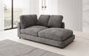 Designer chaise longue/sofa Thalessa in ribstof