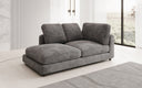 Designer chaise longue/sofa Thalessa in ribstof