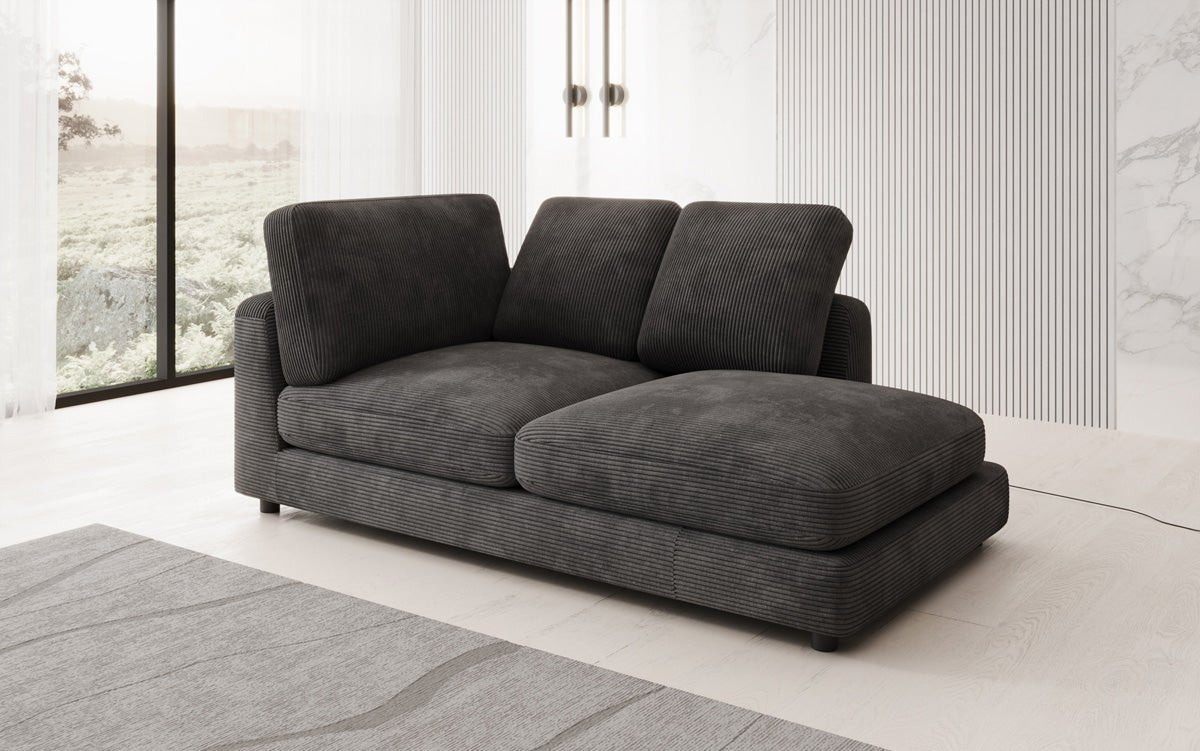 Designer Chaiselounge/Sofa Thalessa in Ribstof
