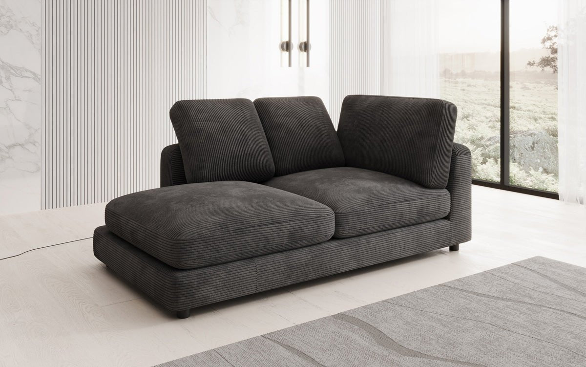 Designer Chaiselounge/Sofa Thalessa in Ribstof