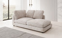 Designer chaise longue/sofa Thalessa in ribstof