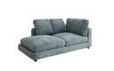 Designer chaise longue/sofa Thalessa in ribstof