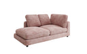 Designer chaise longue/sofa Thalessa in ribstof