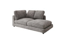 Designer chaise longue/sofa Thalessa in ribstof