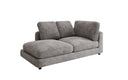 Designer chaise longue/sofa Thalessa in ribstof