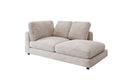 Designer chaise longue/sofa Thalessa in ribstof